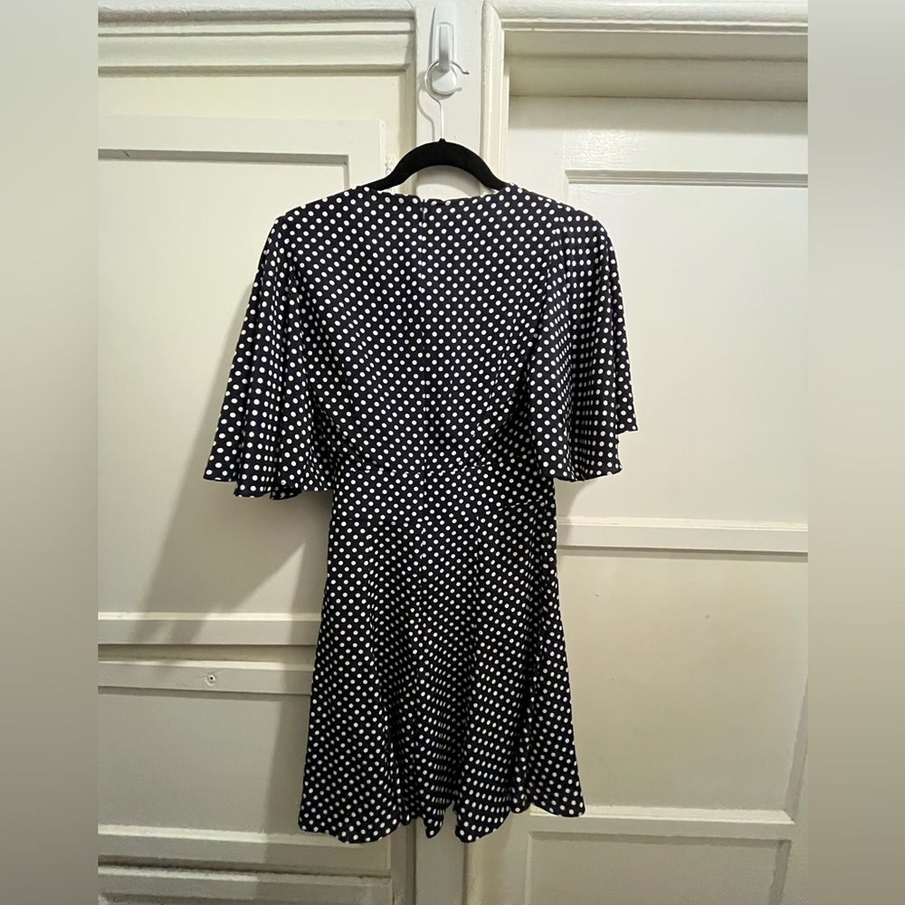 MICHAEL KORS COLLECTION NWT Classic Dot Crepe De Chine Tie-Front Romper size 0 - Picture 5 of 16